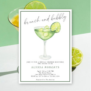 Margarita Lime Brunch and Bubbly Invitation