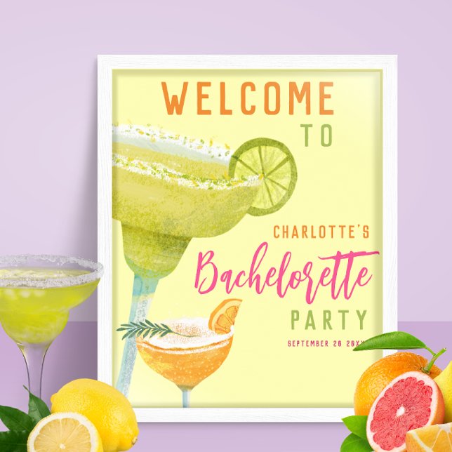 Margarita Lime Custom Bachelorette Party Welcome  Poster (Creator Uploaded)