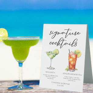 Margarita Long Island Tea Signature Cocktails Menu