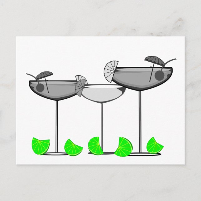 Margarita Lovers With Limes T-Shirts & Gifts Postcard (Front)