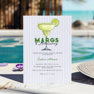 Margarita Margs & Matrimony Coctail Bridal Shower Invitation