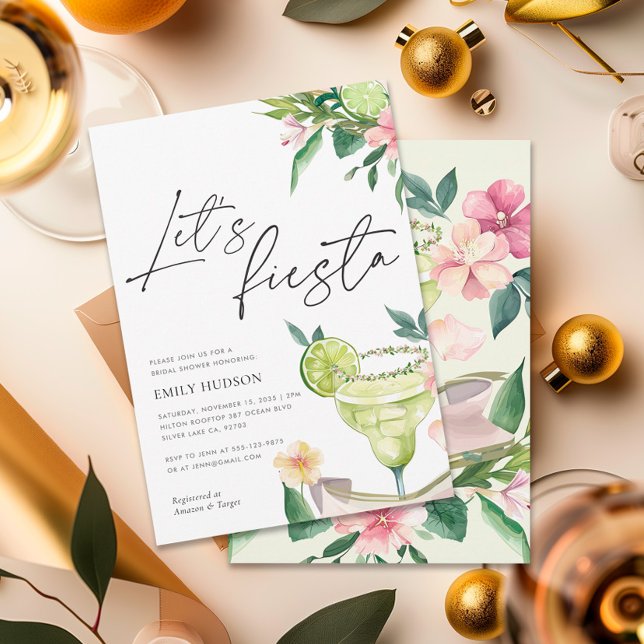 Margarita Mexican Fiesta Bridal Shower Invitation (Creator Uploaded)