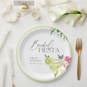 Margarita Mexican Fiesta Bridal Shower Paper Plate