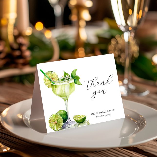 Margarita Mexican Fiesta Bridal Shower Thank You Card (Creator Uploaded)