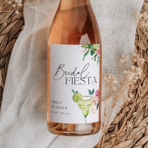Margarita Mexican Fiesta Bridal Shower Wine Label