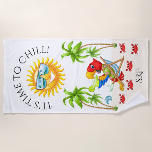 Margarita Parrot Beach Towel