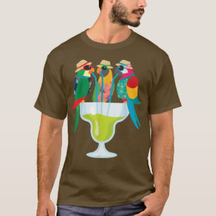 Margarita Parrots Funny Drinking Mum Halloween Cos T-Shirt