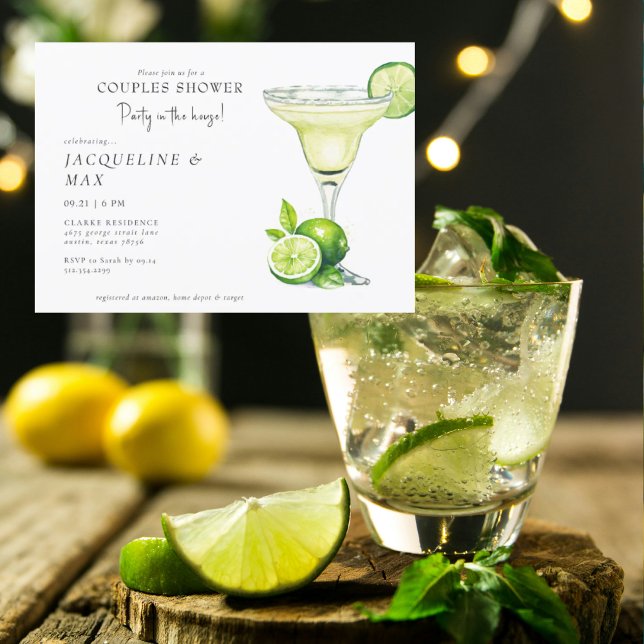 Margarita Party Couples Wedding Shower Invitation (Creator Uploaded)