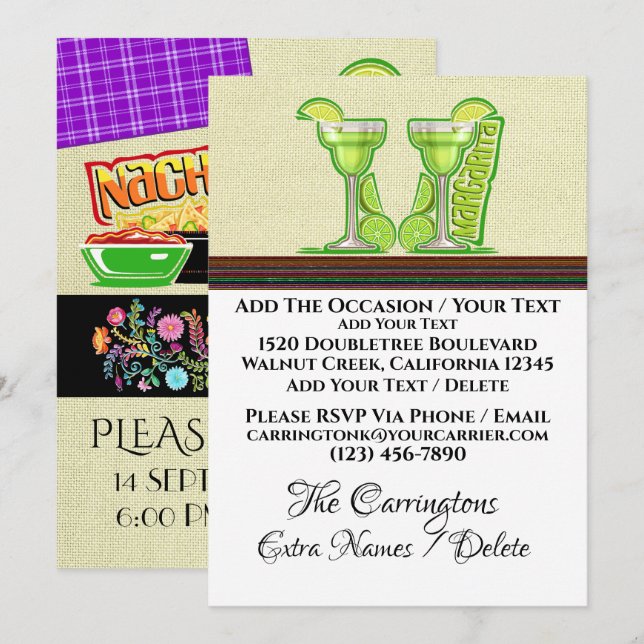 Margarita Party - See Reverse - Invitation (Front/Back)
