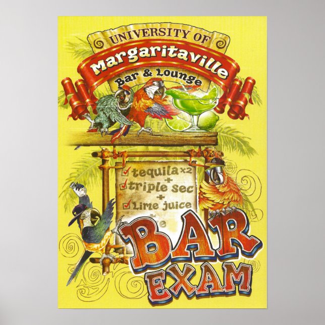 Margarita Poster=Pass The Bar Exam Poster (Front)