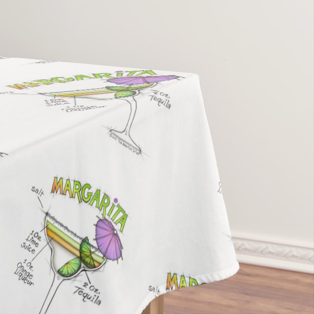 MARGARITA RECIPE COCKTAIL ART TABLECLOTH (In Situ)