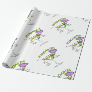 MARGARITA RECIPE COCKTAIL ART WRAPPING PAPER
