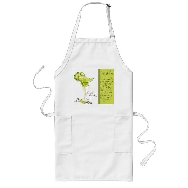 Margarita Recipe Long Apron (Front)