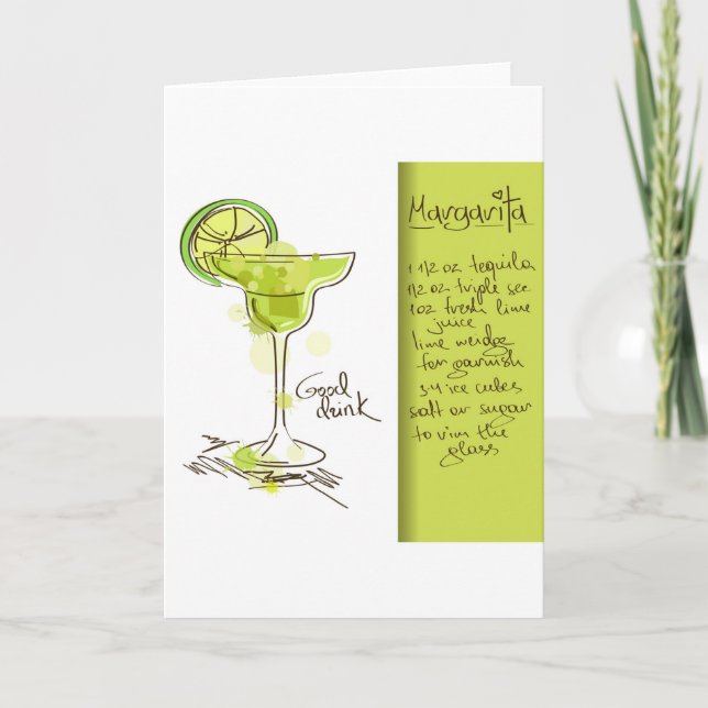 Margarita Recipe Thank You Card (Front)