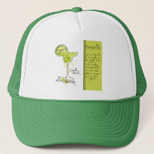 Margarita Recipe Trucker Hat (Front)