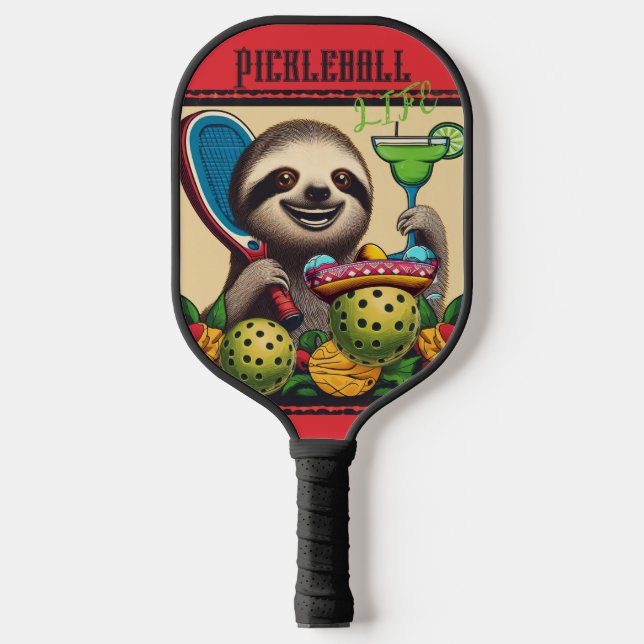 Margarita Sloth Pickleball Paddle (Front)