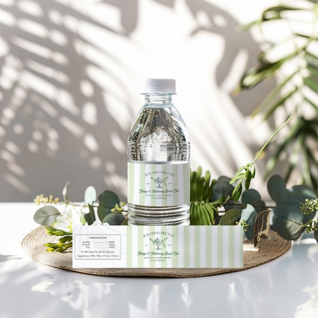 Margarita Social Club | Bachelorette  Water Bottle Label (Creator Uploaded)