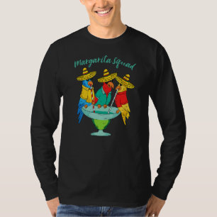 Margarita Squad Cinco De Mayo Party Parrots And Ma T-Shirt