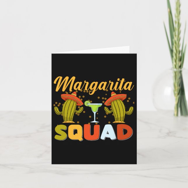 Margarita Squad Funny Cinco De Mayo  Card (Front)