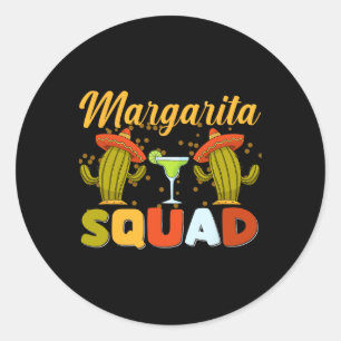 Margarita Squad Funny Cinco De Mayo Classic Round Sticker