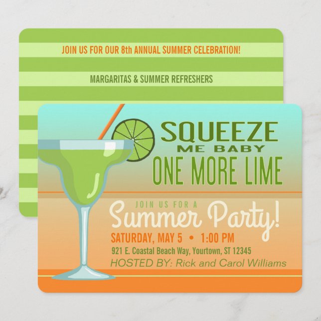 Margarita Summer | Cinco de Mayo Invitation (Front/Back)