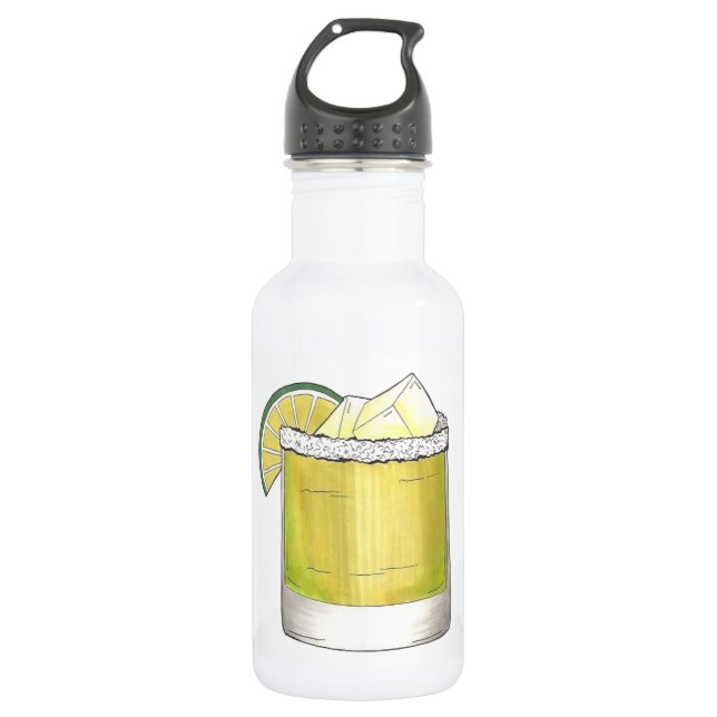 Margarita Summer Cocktail Mixed Drink Lime Green 532 Ml Water Bottle (Front)