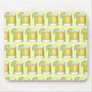 Margarita Summer Cocktail Mixed Drink Lime Green Mouse Mat