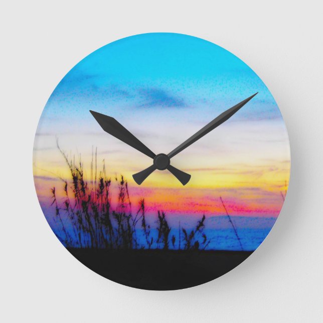 Margarita Sunset Round Clock (Front)