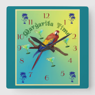 Margarita time square wall clock