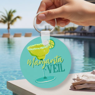 Margarita Veil Tropical Bachelorette Key Ring
