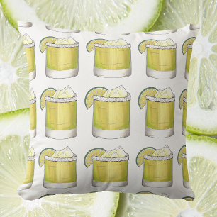 Margarita w/ Lime Cocktail Mixologist Drinks Decor Cushion