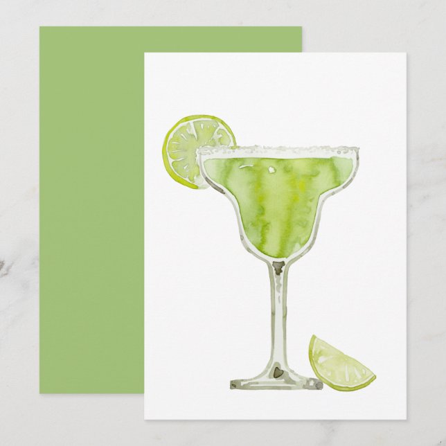 Margarita Watercolor Invitation (Front/Back)