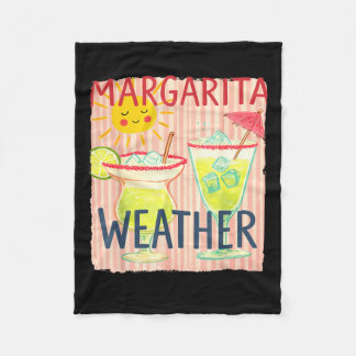 Margarita Weather Cocktail Hawaii Summer Vacation Fleece Blanket