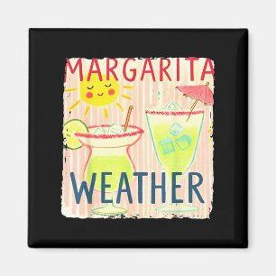 Margarita weather retro summer beach vacation magnet