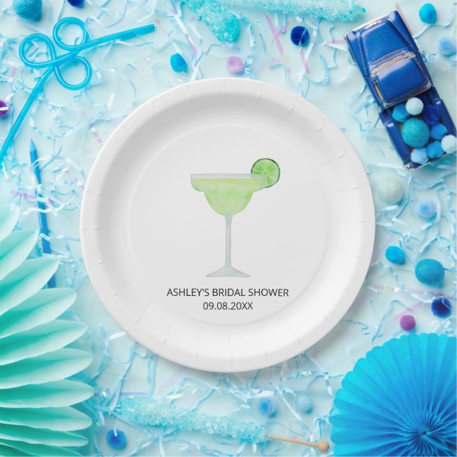 Margarita Wedding Bridal Shower Fiesta Paper Plate (Party)