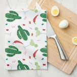 Margaritas and Chilli Peppers Fiesta Theme Tea Towel<br><div class="desc">Spice up your kitchen with this fun margarita kitchen towel. Perfect for a fiesta or every day.</div>