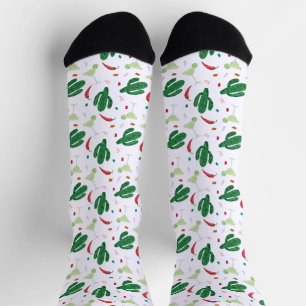 Margaritas and Hot Chilli Peppers Fiesta Party Socks