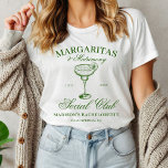 Margaritas and Matrimony Bachelorette T-Shirt<br><div class="desc">Get ready to celebrate the bride-to-be with an unforgettable weekend! Introducing our "Margaritas & Matrimony" bachelorette weekend design, created to make every moment of your celebration as special as the bride herself. This elegant collection features a vintage inspired green hand drawn illustration of a margarita cocktail glass and fully customisable...</div>