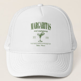 Margaritas And Matrimony Personalised Bachelorette Trucker Hat