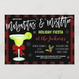 Margaritas and Mistletoe Christmas Invitation