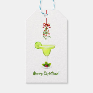 Margaritas and Mistletoe Christmas Thank You Gift Tags