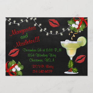 Margaritas and Mistletoe Lights Party Invite
