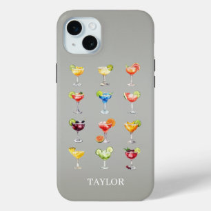 Margaritas Anyone Monogrammed  iPhone 15 Mini Case