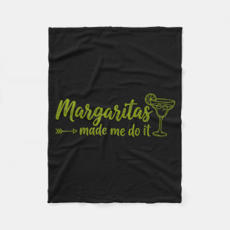 Margaritas Made Me Do It Funny Cinco de Mayo Fleece Blanket