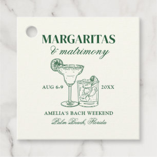 Margaritas & Matrimony Bach Favour Tags