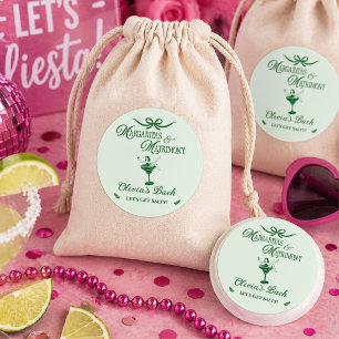 Margaritas & Matrimony Bachelorette Fiesta Party Round Paper Coaster