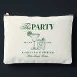 Margaritas & Matrimony Bachelorette The Bride Accessory Pouch<br><div class="desc">This design features trendy bold text with hand drawn cocktails and a green margarita theme.</div>