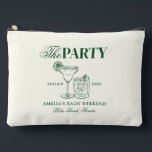 Margaritas & Matrimony Bachelorette The Bride Accessory Pouch<br><div class="desc">This design features trendy bold text with hand drawn cocktails and a green margarita theme.</div>