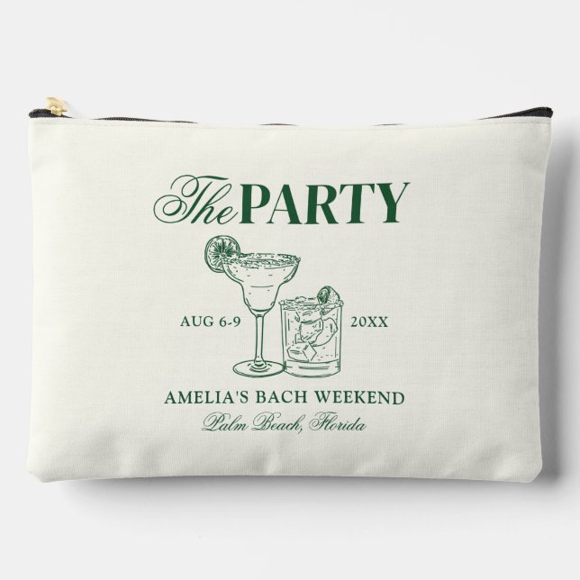 Margaritas & Matrimony Bachelorette The Bride Accessory Pouch (Front)