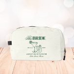 Margaritas & Matrimony Bachelorette The Bride Dopp Kit<br><div class="desc">This design features trendy bold text with hand drawn cocktails and a green margarita theme.</div>